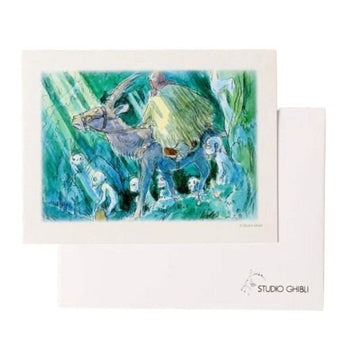 CARTOLINA ASHITAKA NELLA FORESTA - PRINCIPESSA MONONOKE