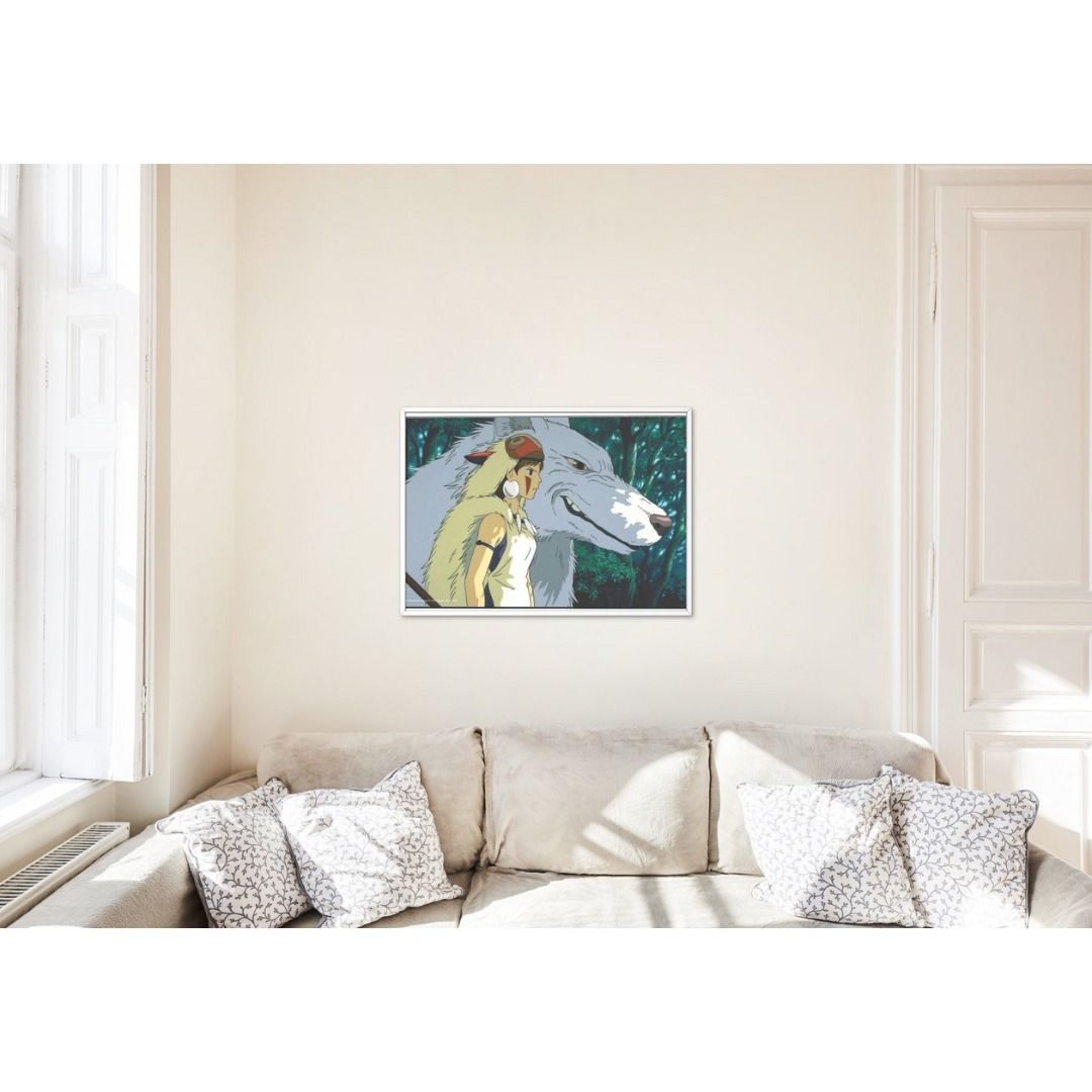 QUADRO IN LEGNO 38X21 - PRINCIPESSA MONONOKE