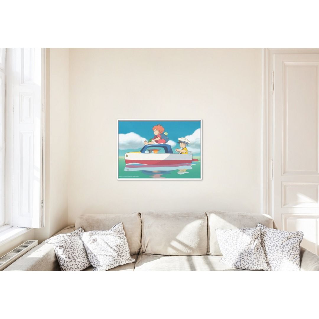 QUADRO IN LEGNO PONYO E SOSUKE - PONYO SULLA SCOGLIERA