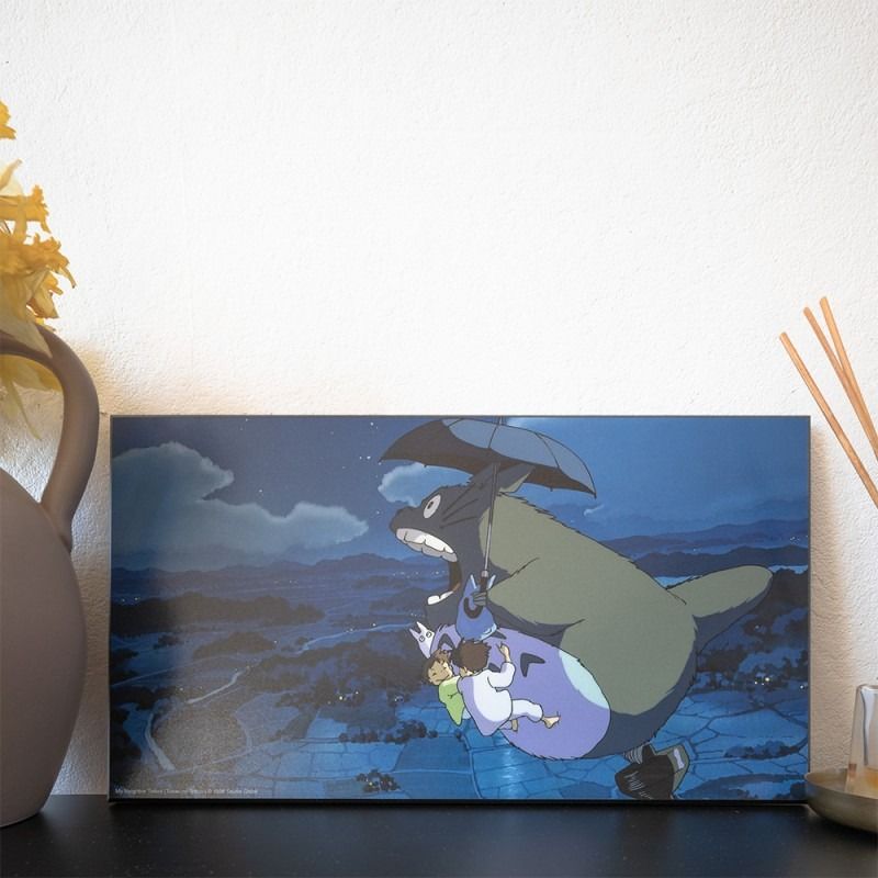 QUADRO IN LEGNO TOTORO IN VOLO - IL MIO VICINO TOTORO