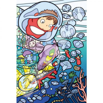 PUZZLE EFFETTO VETRO 126 PEZZI - PONYO SULLA SCOGLIERA